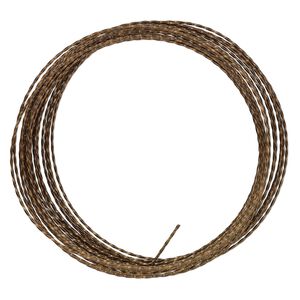 Wire, ParaWire&trade;, vintage bronze-finished copper, twisted square, 21 gauge. Sold per 15-foot section.