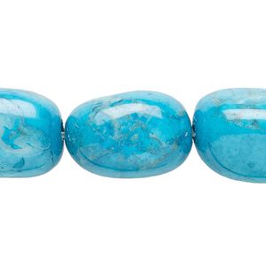 Howlite 1pkg1, tumbled nugget bead 15.5-16 inch medium to large