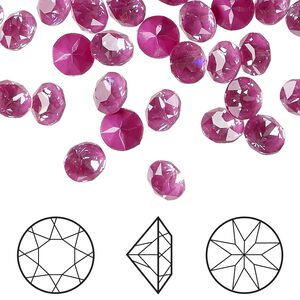 Chaton 12pk crystal orchid ignite LacquerPRO, Crystal Passions&reg; 6.14-6.32mm round SS29 1088