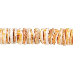 Bead, spiny oyster shell (natural), pkg/16 inches, 10x4mm-10x6mm center-drilled heishi.
