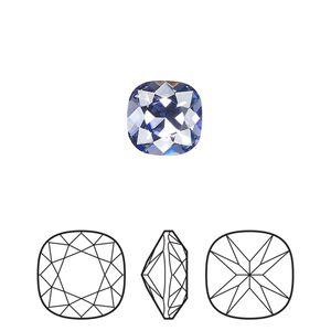 Fancy stone 144pk tanzanite foil back, Preciosa MAXIMA Czech crystal rhinestone 10mm cushion square
