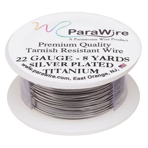 Wire, ParaWire&trade;, titanium-finished copper, round, 22 gauge. Sold per 8-yard spool.