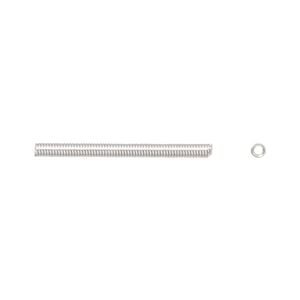 Bead 1pkg100 silver-finished, 25x2mm coil, steel