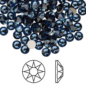 Flat back 1440pk Montana foil back, Swarovski&reg; 4.6-4.8mm rose round SS20 2088