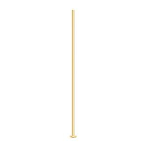 Head pin 1pkg500 gold-plated, 0.5 inch, 22 gauge brass