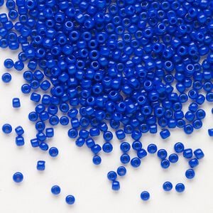 Seed bead, TOHO BEADS&reg;, glass, pkg/250g, #11 round, opaque navy blue (TR-11-48).