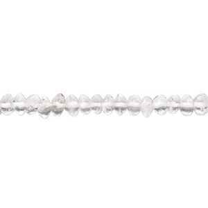 Quartz crystal 1pkg1, hand-cut saucer bead natural 13 inch 4x2mm-5x3mm