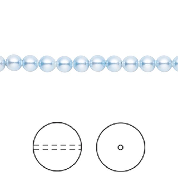 Pearl 500pk light blue, Swarovski&reg; 4mm round 5810 image number 0