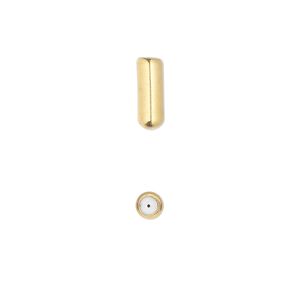 Hat pin clutch 1pkg10 gold-finished stainless steel / silicone