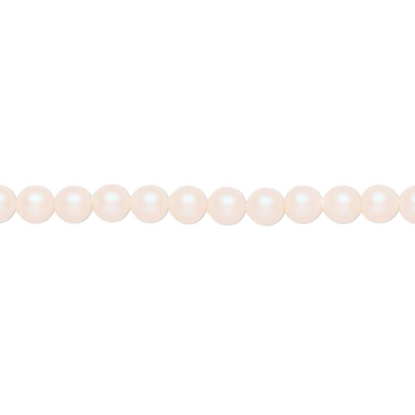 Pearl 500pk pearlescent white, Crystal Passions&reg; 4mm round 5810 image number 0