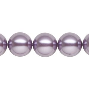Pearl 10pk light amethyst pearl, Crystal Passions&reg; 12mm round 5810