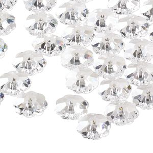 Bead 144pk crystal, Preciosa Czech crystal 10x3.5mm loch flower
