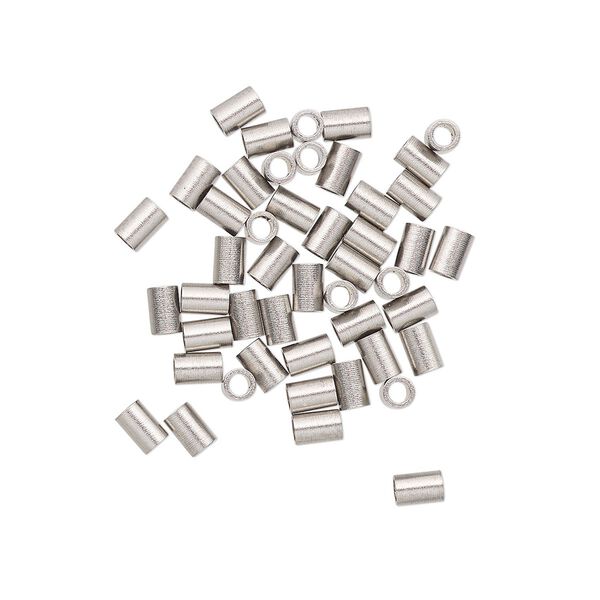 Crimp 1pkg50 stainless steel, 3x2mm round tube / 1.3mm inside diameter image number 0