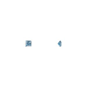 Gem, cubic zirconia, zircon blue, 3mm faceted square, Mohs hardness 8-1/2. Sold per pkg of 5.