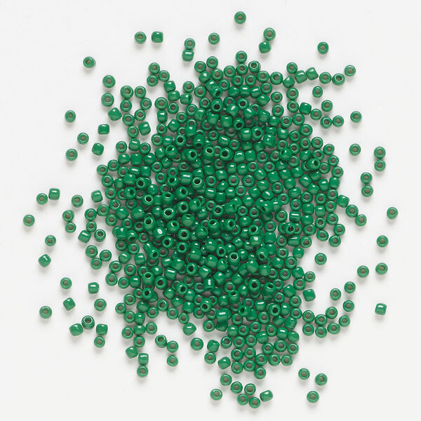 Seed bead, Dyna-Mites&trade;, glass, 1pkg40g, #11 round, opaque pine green (774 11/0 RR) image number 1