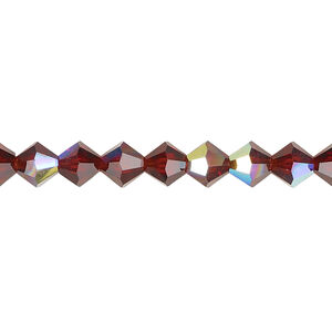 Bead 1pkg144 vivid Siam AB, Preciosa Czech crystal, 6mm bicone