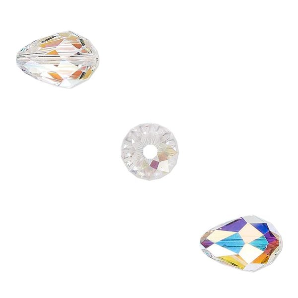Bead 144pk crystal AB, Swarovski&reg; 12x8mm teardrop 5500 image number 0