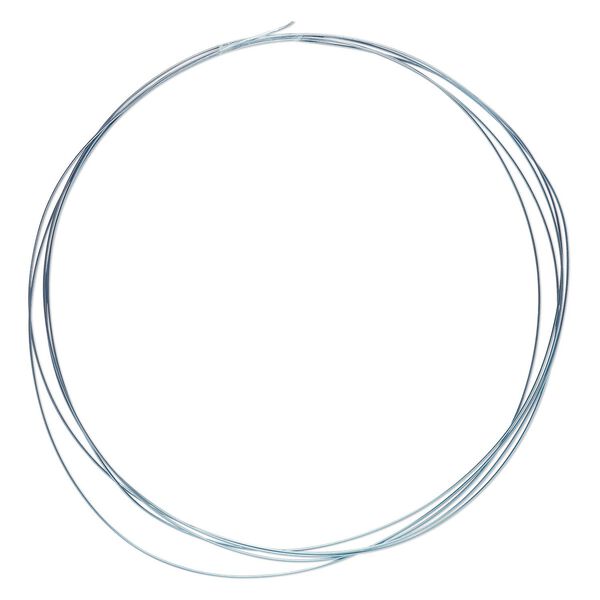 Wire, anodized niobium, light blue, half-hard, round, 24 gauge. Sold pkg of 5 feet. image number 0