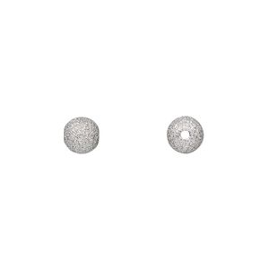 Bead 1pkg1 14Kt white gold, 6mm round