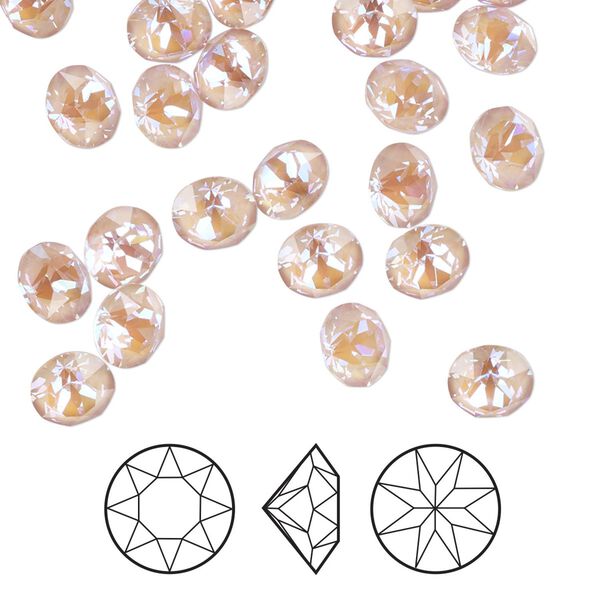 Chaton 144pk crystal dusty pink DeLite, Crystal Passions&reg; 6.14-6.32mm round SS29 1088 image number 0