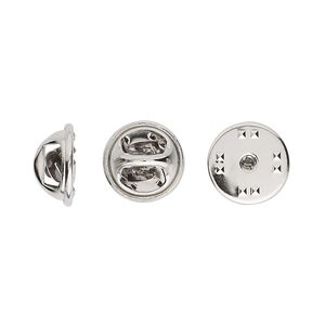 Tie tac clutch 1pkg100 imitation nickel-plated brass