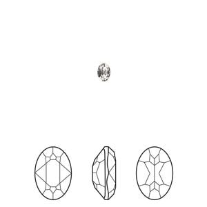 Fancy stone 6pk crystal foil back, Crystal Passions&reg; 4x2.7mm oval 4120