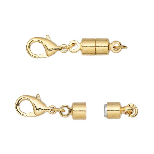 Clasp magnetic 1pkg12 converter gold-plated, 25x6mm, brass Magna Clasp&trade; 1-strand image number 0