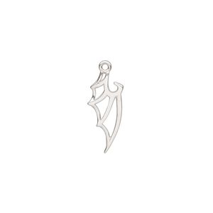 Charm Amoracast&reg; 1pkg1 sterling silver, 18x8mm 2-sided cutout dragon wing