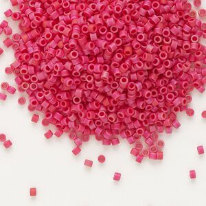 Seed bead, Delica&reg;, glass, pkg/7.5g, #11 round, opaque matte luster red (DB-0362).
