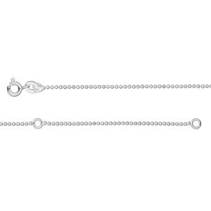 Chain 1pkg1 sterling silver ball, 1.2mm / springring clasp, Gossamer 2N1&trade; adjustable 34 & 36 inch