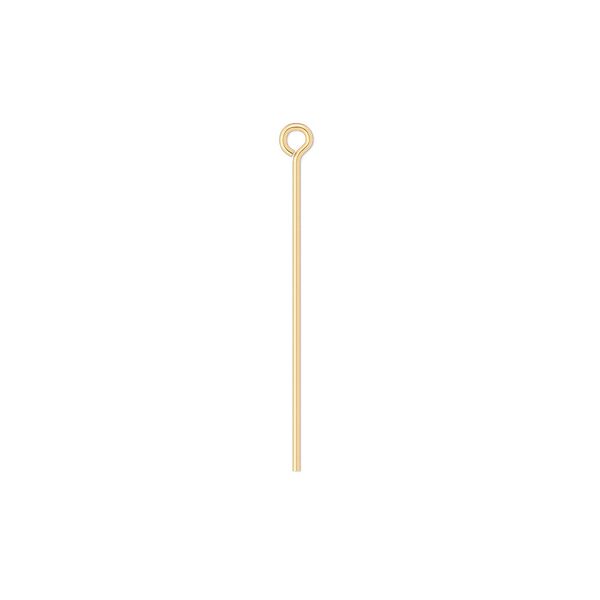 Eye pin 1pkg10 14Kt gold-filled, 1.125 inch, 24 gauge image number 0