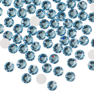 Flat back 1440pk aquamarine foil back, Preciosa MAXIMA Czech crystal rhinestone 4.6-4.8mm chaton rose round SS20