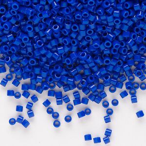 Seed bead, Delica&reg;, glass, pkg/50g, #10 round, opaque cobalt (DBM-0726).
