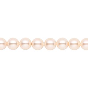 Pearl 50pk peach, Crystal Passions&reg; 6mm round 5810