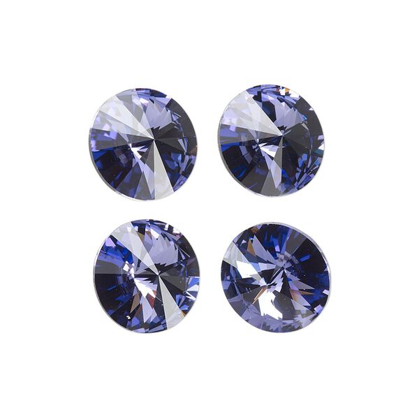 Chaton 144pk tanzanite foil back, Swarovski&reg; 12mm rivoli 1122 image number 0