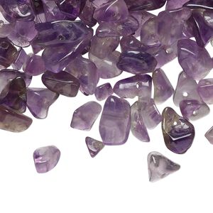 Amethyst 1pkg1, tumbled chip bead natural small to medium, approx. 400 beads