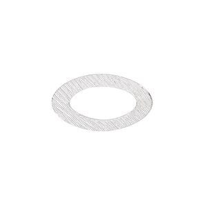 Component, sterling silver-filled, 23x13mm two-sided textured and smooth open oval with 15x7.5mm center hole. Sold individually.