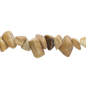 Tigerskin "jasper" 1pkg1, chip bead natural, 34 inch medium