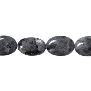 Blue labradorite 1pkg1, flat oval bead natural 15.5-16 inch 14x10mm