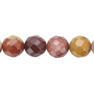 Moukaite jasper 1pkg1, faceted round bead natural 15.5-16 inch 10mm