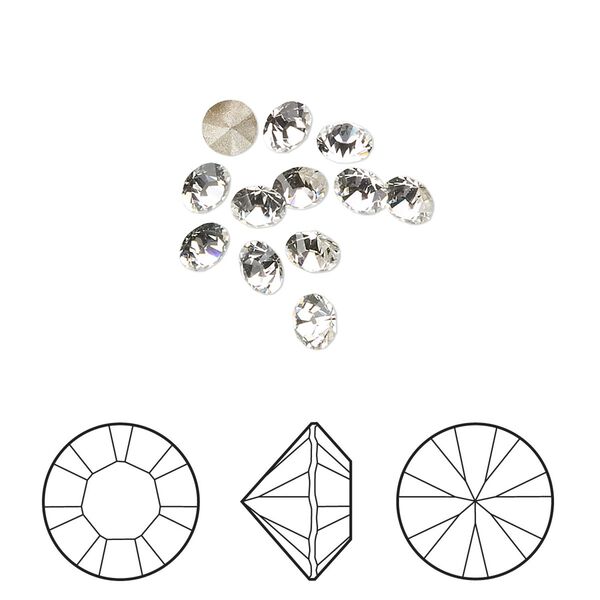 Chaton 12pk crystal foil back, Crystal Passions&reg; 4mm round PP32 1028 image number 0