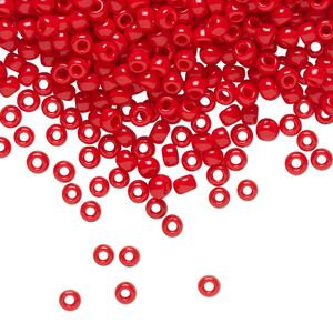 Seed bead, TOHO BEADS&reg;, glass, pkg/250g, #8 round, opaque cherry red (TR-08-45A).