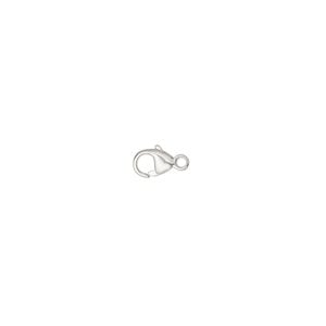 Clasp lobster claw 1pkg10 sterling silver, 5.5x3.5mm oval 1-strand