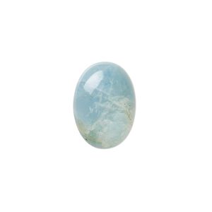 Aquamarine 1pkg1, hand-cut calibrated oval cab 18x13mm