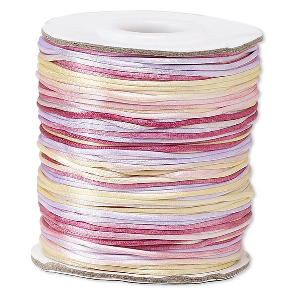 Cord, Satinique&trade;, satin, tenderness, 1mm mini. Sold per 200-foot spool. image number 0