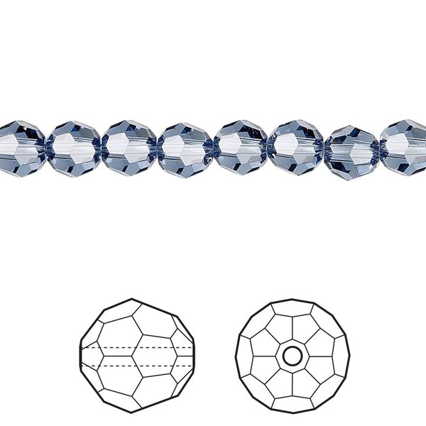 Bead 360pk denim blue, Swarovski&reg; 6mm round 5000 image number 0