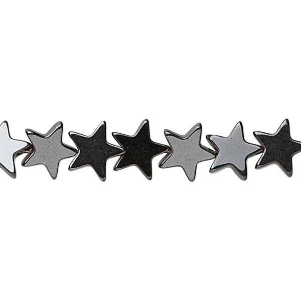 Hemalyke&trade; 1pkg1, flat star bead 15.5-16 inch 8mm image number 0