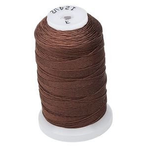 Thread, Purely Silk&trade;, 3-ply, chestnut, size E. Sold per 200-yard spool.