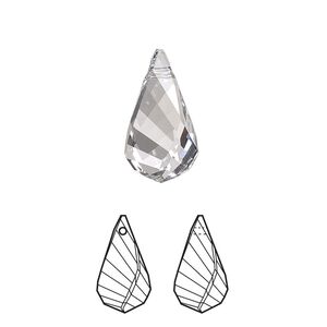 Drop 36pk crystal, Swarovski&reg; 18x10mm pendant helix 6020