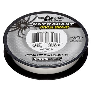 Thread, Spiderwire&reg;, translucent, 0.10mm ultra-cast invisi-braid, 6-pound test. Sold per 125-yard spool.